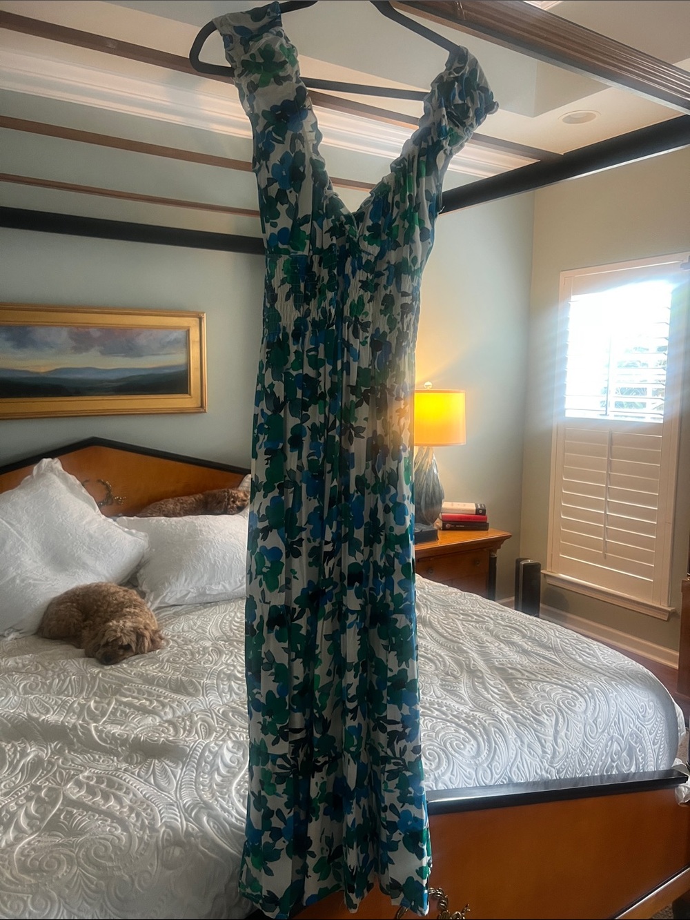 ANNA KAY Maxi Dress with Blue and Green Floral Print